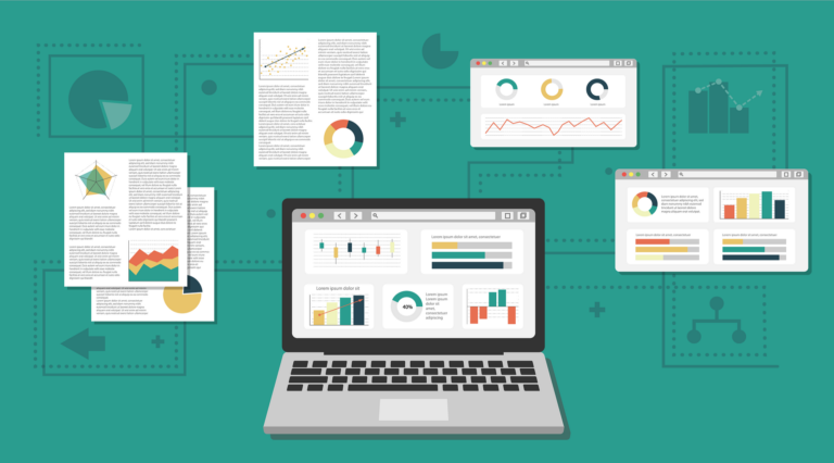 Business Metrics on laptop