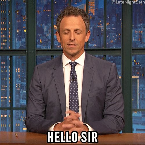"Hello sir" GIF