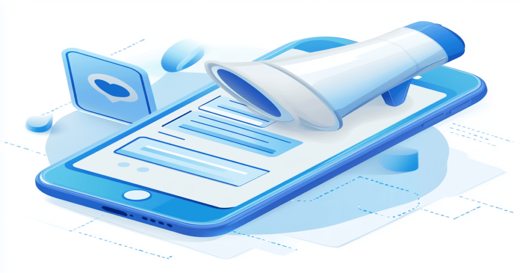 Mobile phone text lines megaphon
