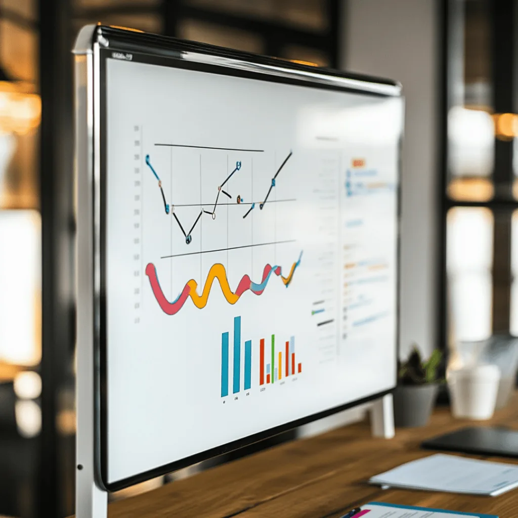 Marketing metrics written whiteboard